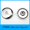 Wholesale Neodymium pot magnet holder Round Base with PEM Nut